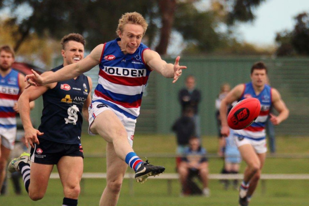 Luke Barmby in action during Centrals' must-win game against South. Photo: Peter Argent