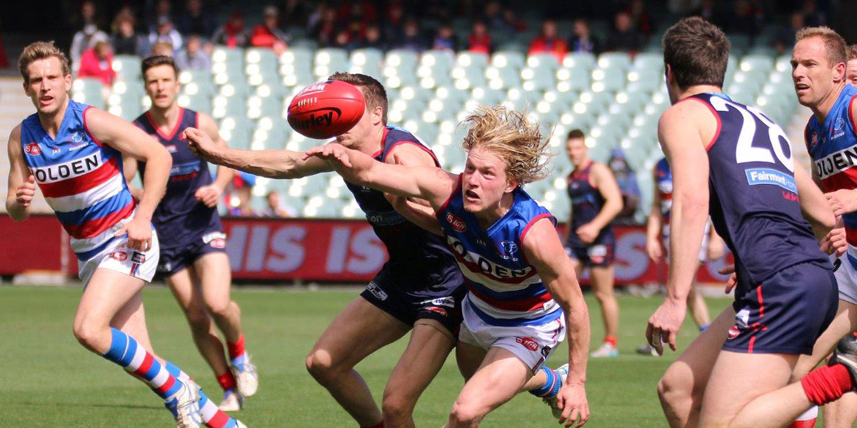 Travis Schiller hard at it for Centrals in the Elimination Final. Photo: Peter Argent
