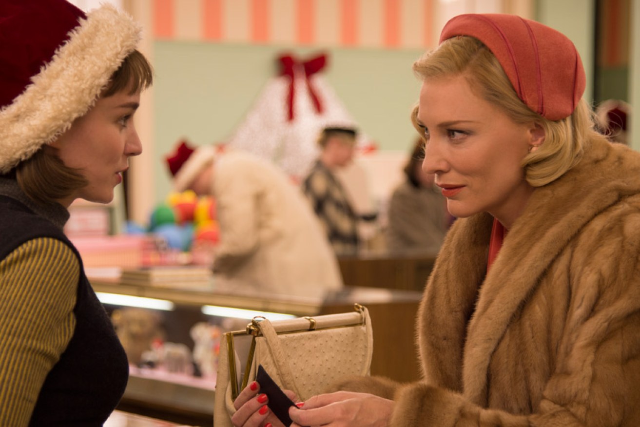 Rooney Mara and Cate Blanchett in Carol.