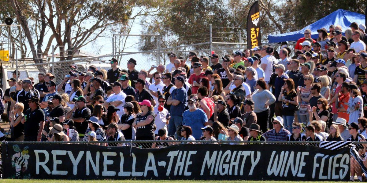 The crowd watching the Reynella victory. Photo: Peter Argent