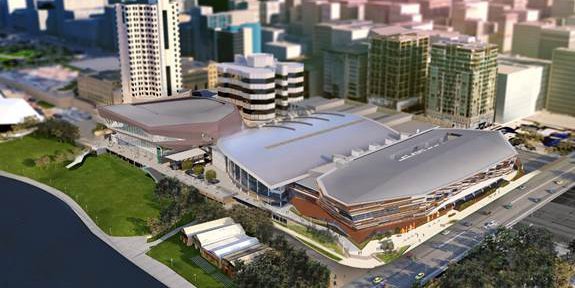 An artist's rendering of the planned upgrades to the Convention Centre, which are underway.