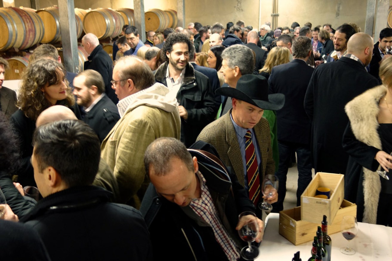 A Ficofi Le Palais des Grands Crus event at Kaesler Wines barrell cellar.