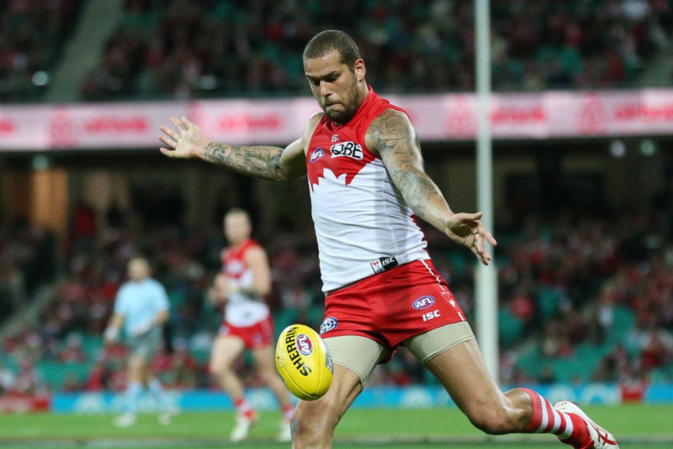 Buddy Franklin is moving up the AFL's goal-kickers list.