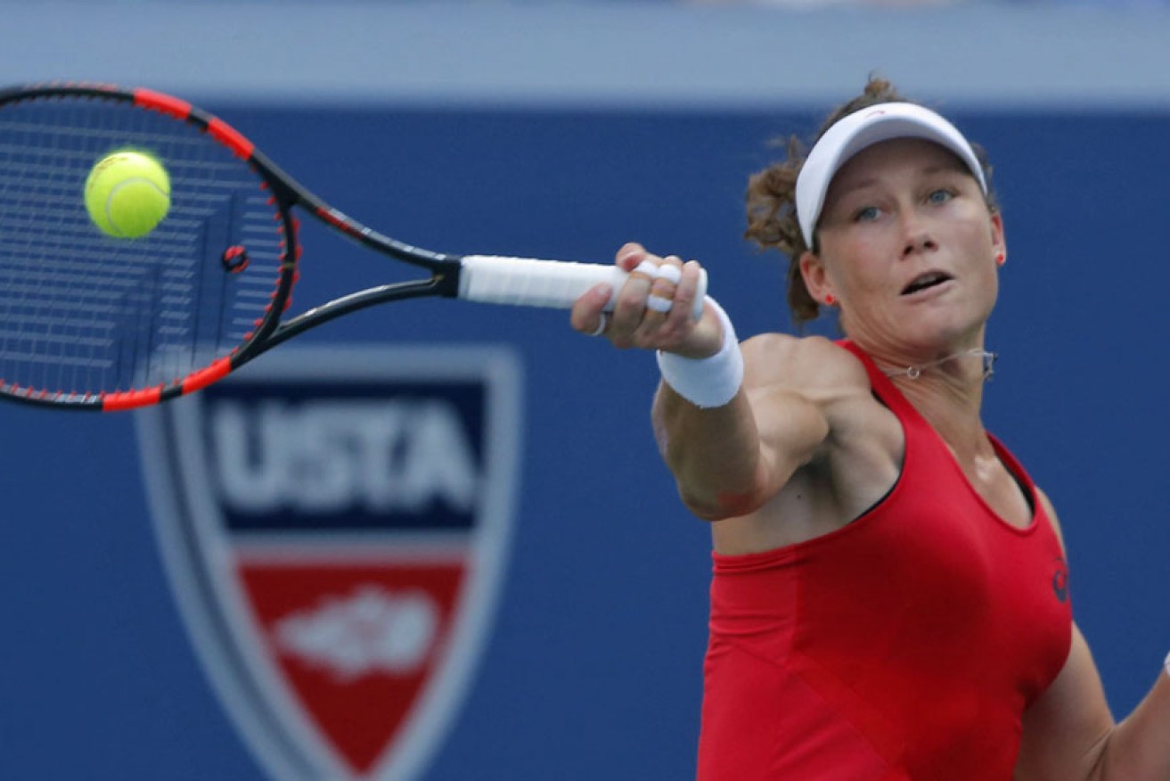 Samantha Stosur's bid for a second US Open crown is over.