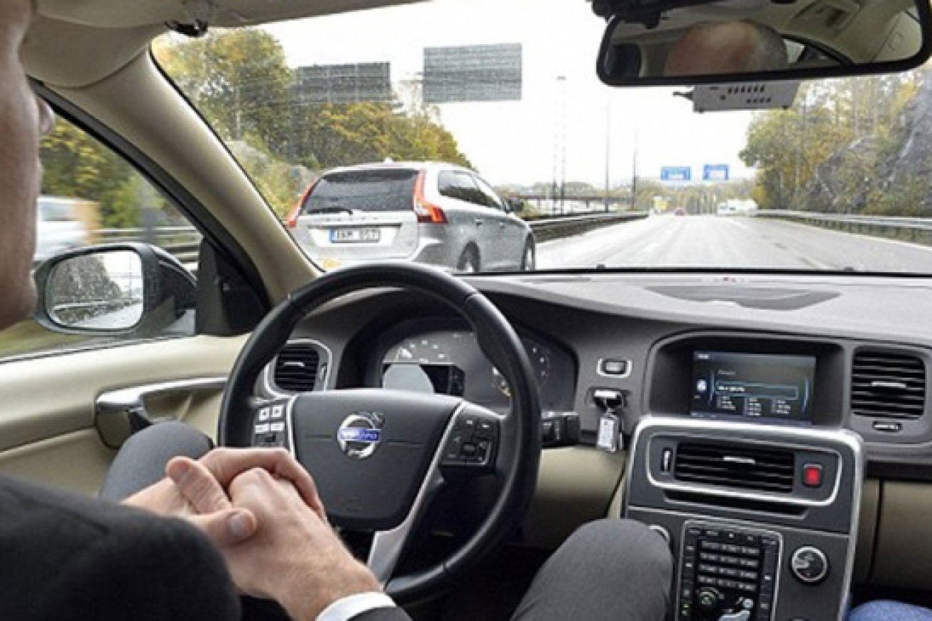 A Volvo driverless car in action. Image supplied