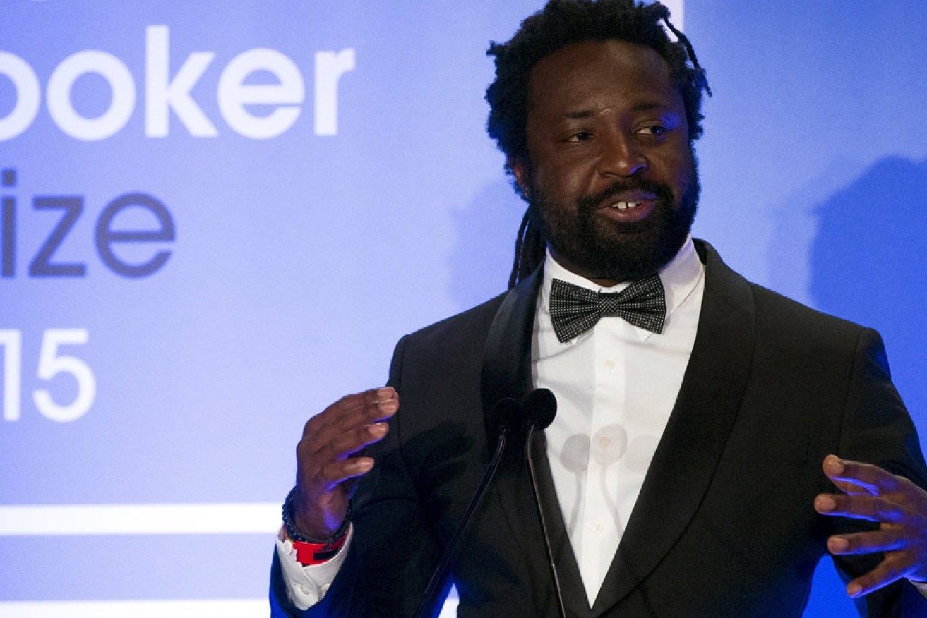 Marlon James makes a speech at last night's award ceremony. Photo: Neil Hall/PA