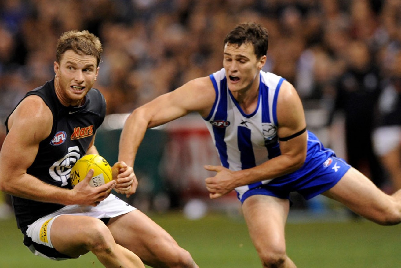 Lachie Henderson in action for Carlton. AAP photo