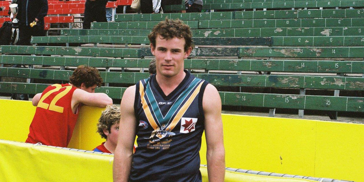 A young Shannon Hurn in his Under 18s All-Australian jumper.