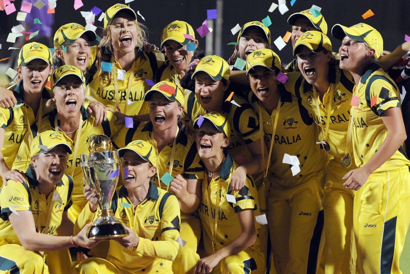The victorious Australian team at the 2013 World Cup. AFP photo