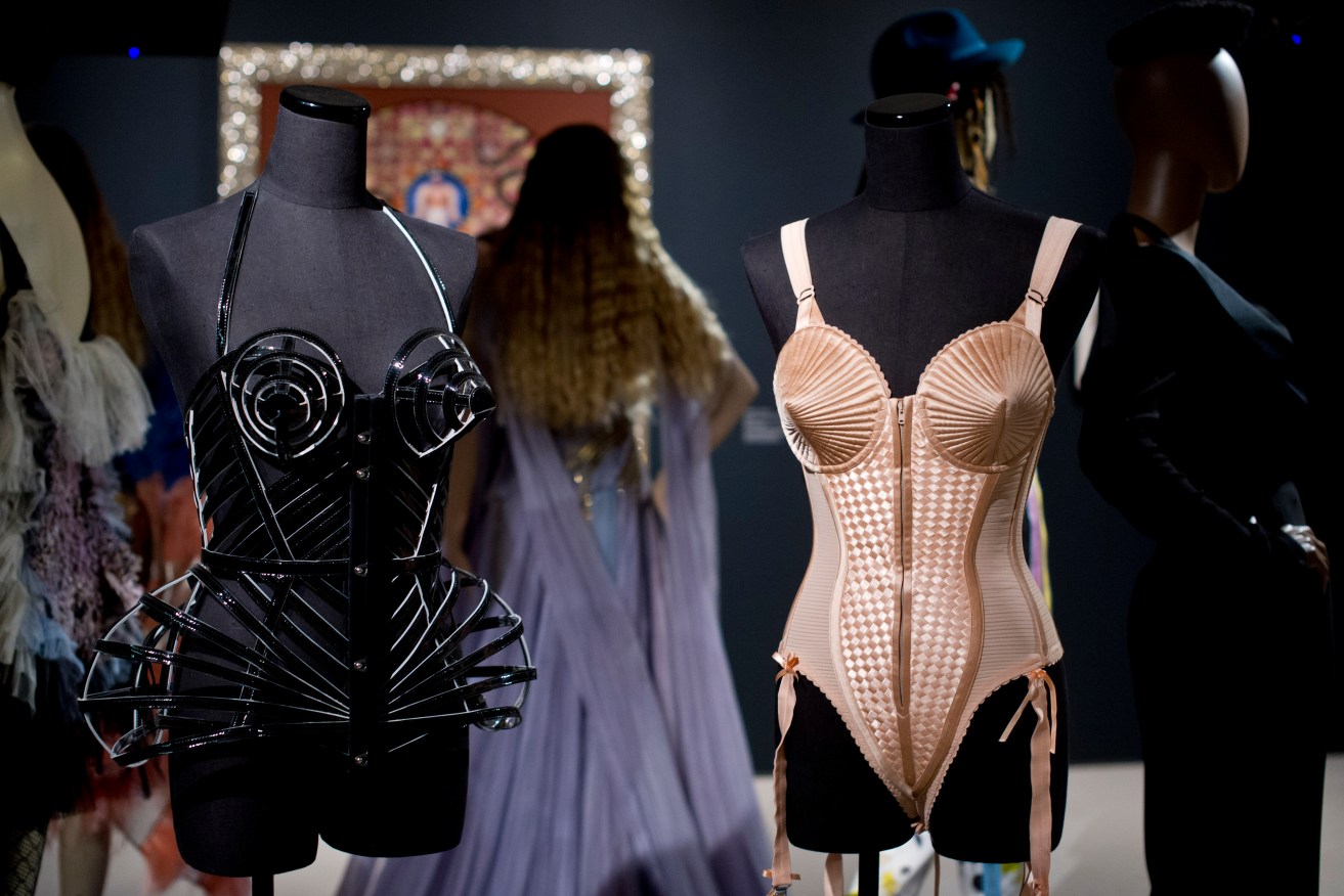 Costumes designed for Madonna by Jean Paul Gaultier. PA photo