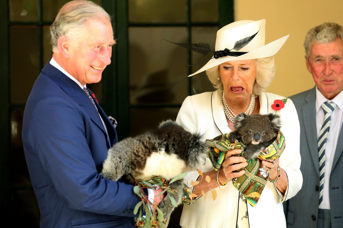 The Prince of Wales and Duchess of Cornwall meet a local during their last visit to Adelaide in 2012.