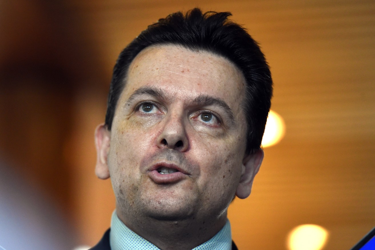 Nick Xenophon: “I think we’ll be running on not a shoestring budget, but a dental floss budget,”
AAP Image/Mick Tsikas