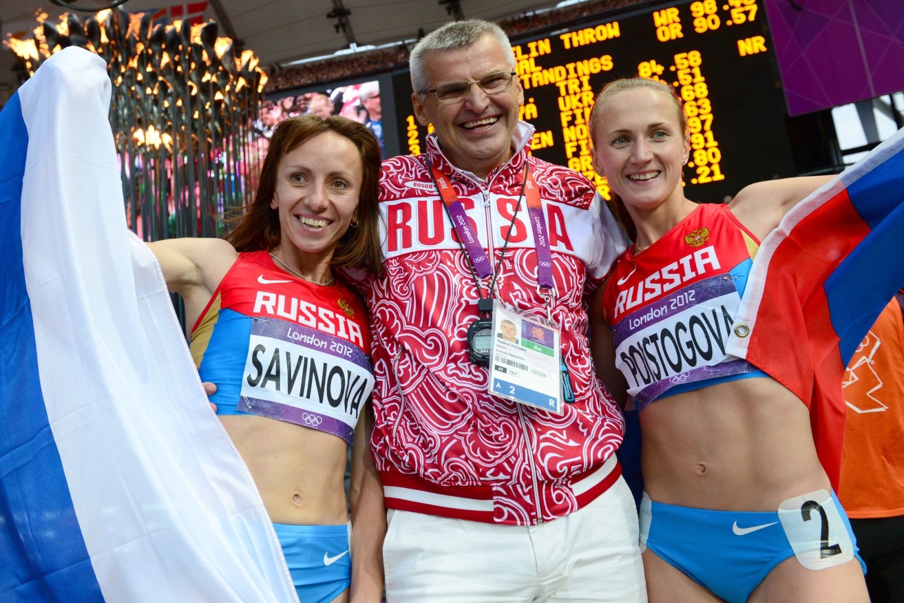 World athletics was plunged into chaos amid allegations against the Russian Olympics team, seen here in 2012.