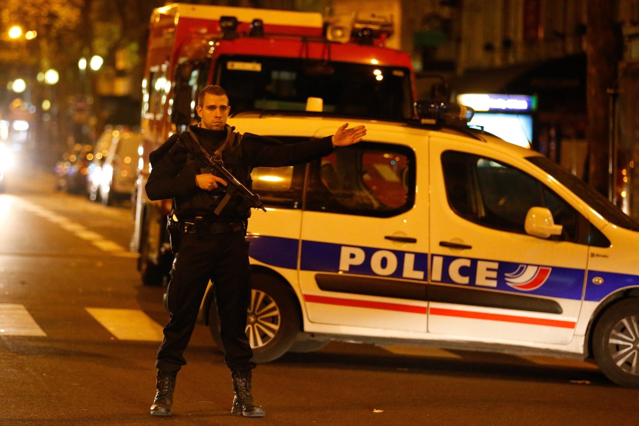 Armed French Police patrols near the Saint Antoine hospital in Paris. EPA/LAURENT DUBRULE
