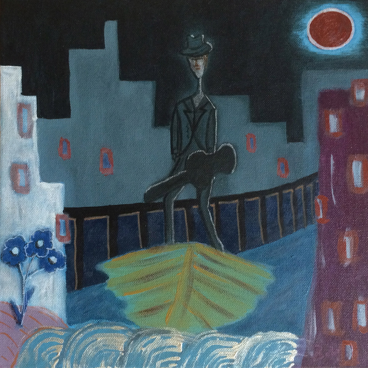 Bluesman in a Boat, by Brenton Manser.