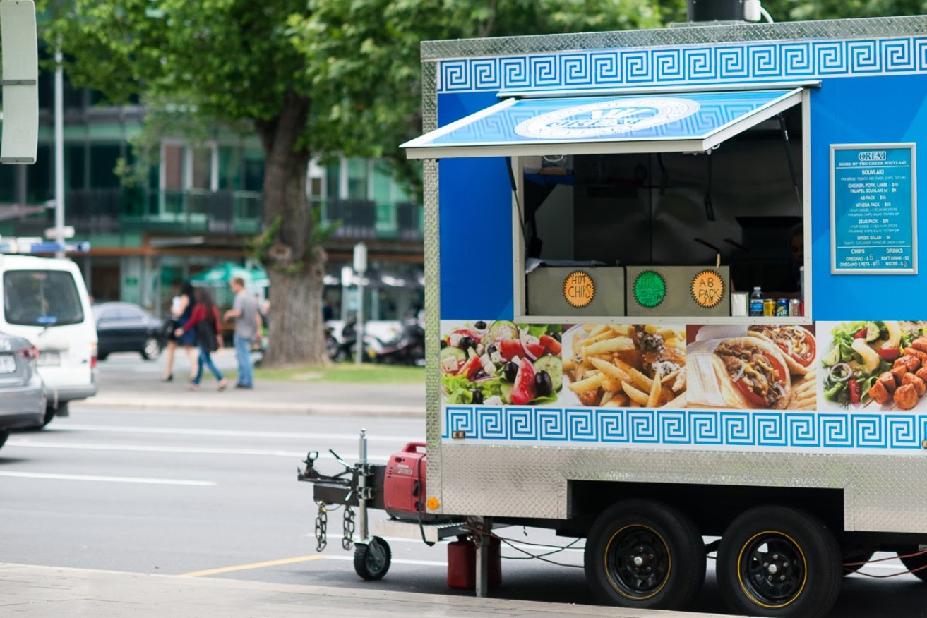 The Orexi souvlaki food truck. Photo: Nat Rogers/InDaily.