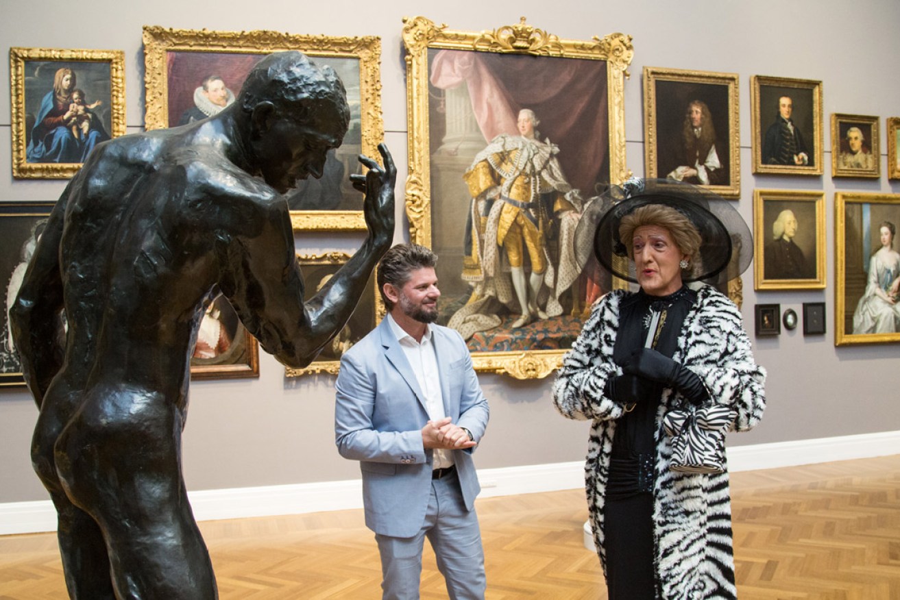 Nick Mitzevich and Dr Gertrude Glossip led a Feast Festival tour of the Art Gallery of South Australia.