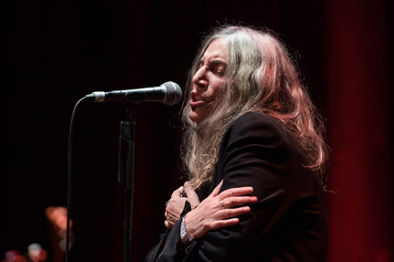 Patti Smith performing a recent concert to mark the 40th anniversary of the release of Horses, hailed by Rolling Stone as one of the top 100 albums of all time. Photo: PA