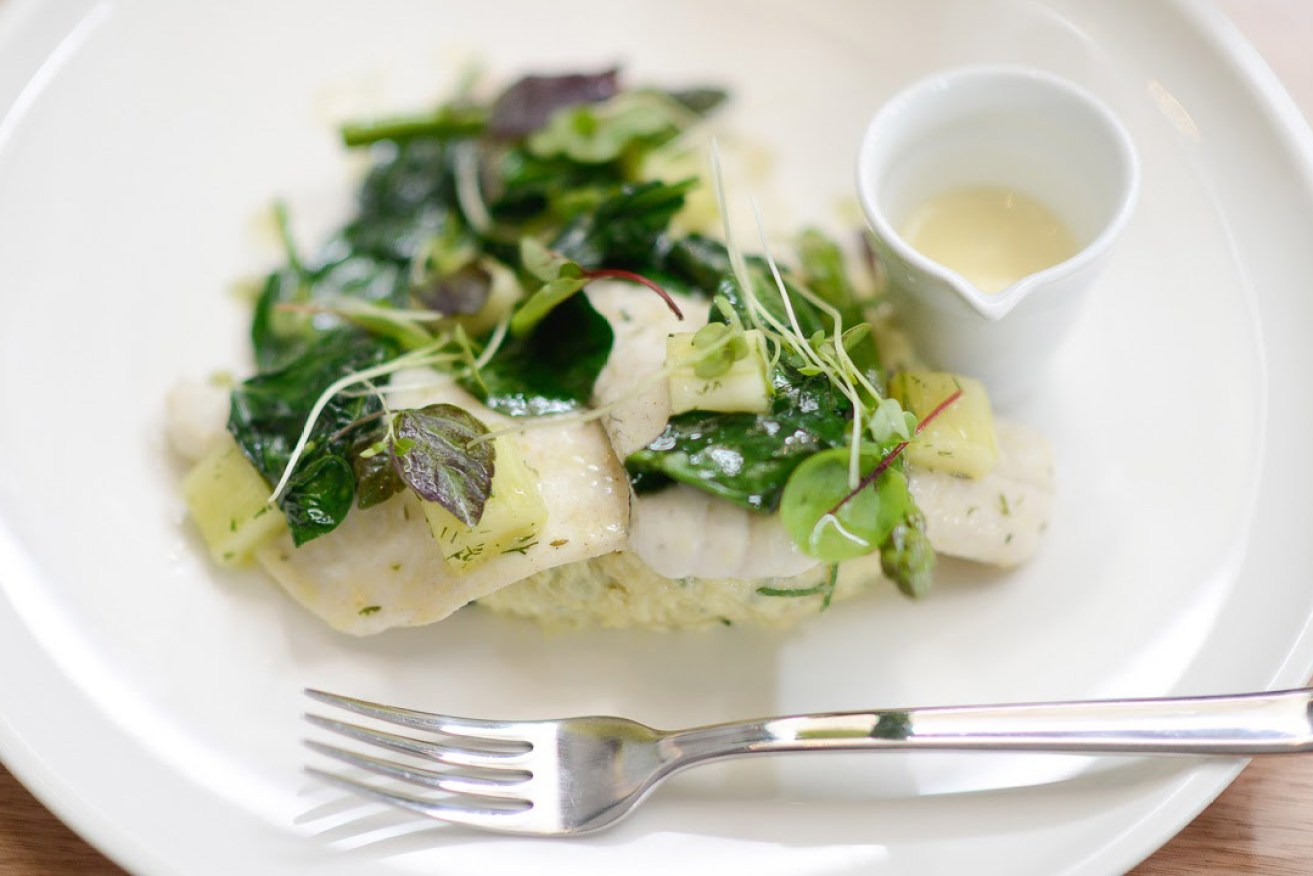 Grilled King George whiting fillets.