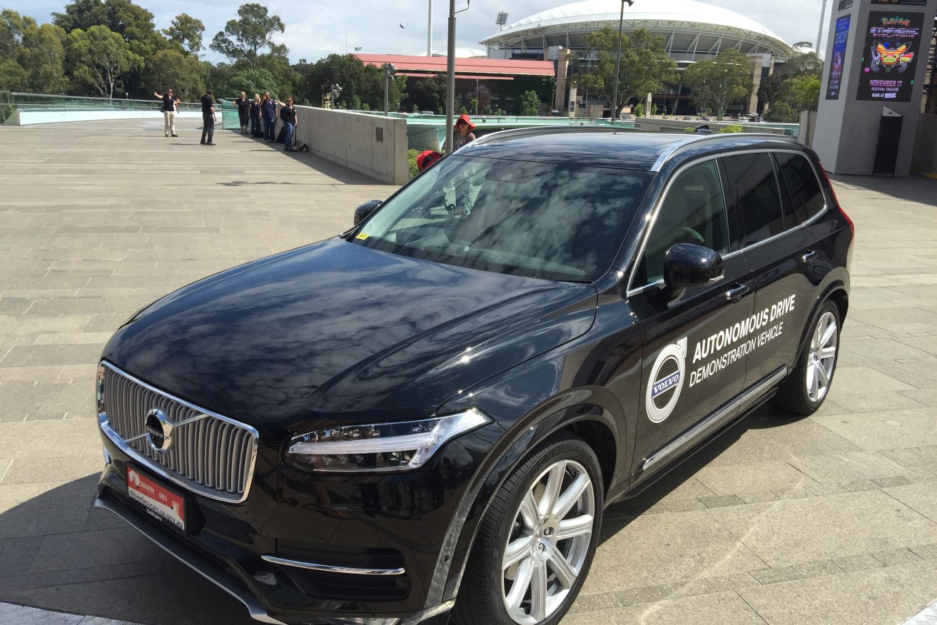 The Volvo XC90 will be tested - sans driver - on the Southern Expressway on Saturday.