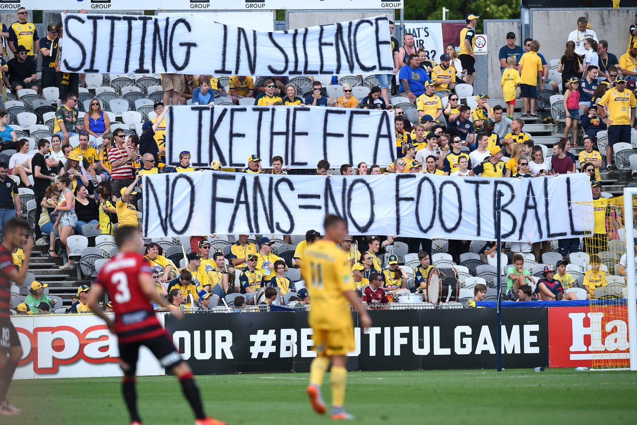 Adelaide supporters will join a protest that last week saw Mariners fans send a message to the FFA.