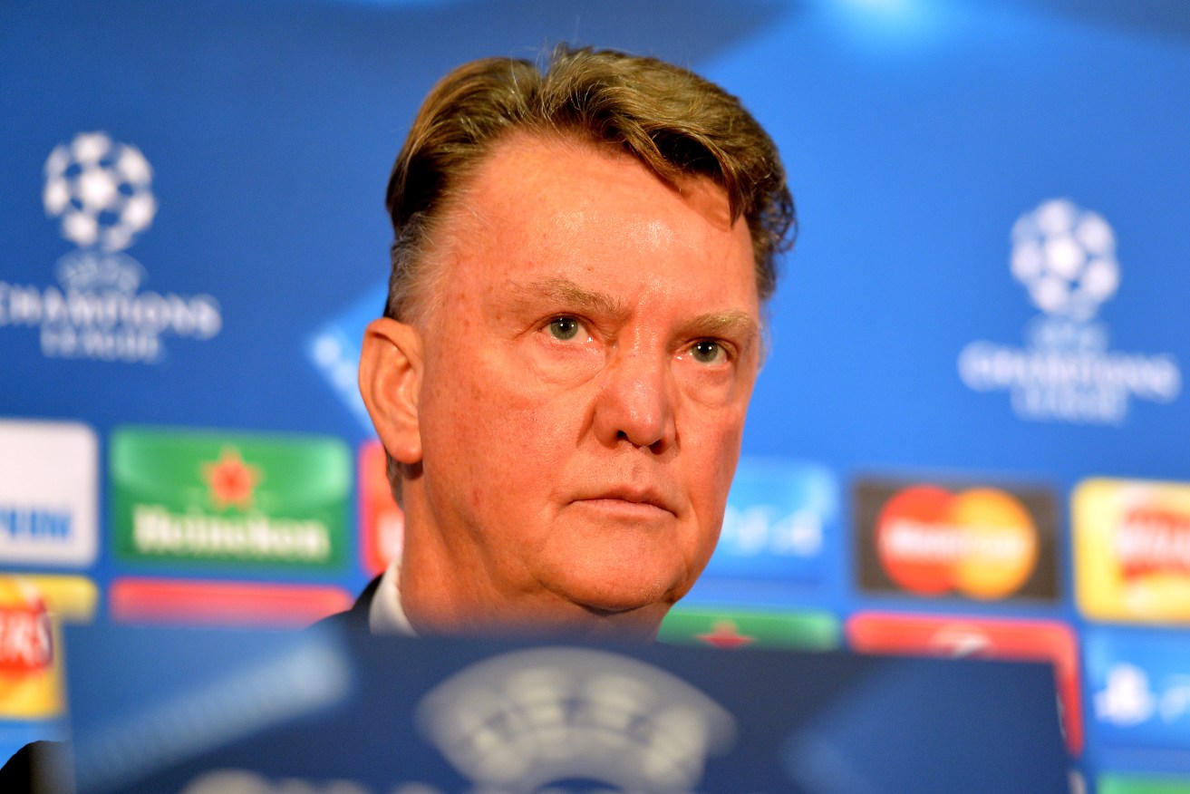 Manchester United manager Louis van Gaal. Photo: Martin Rickett/PA Wire.