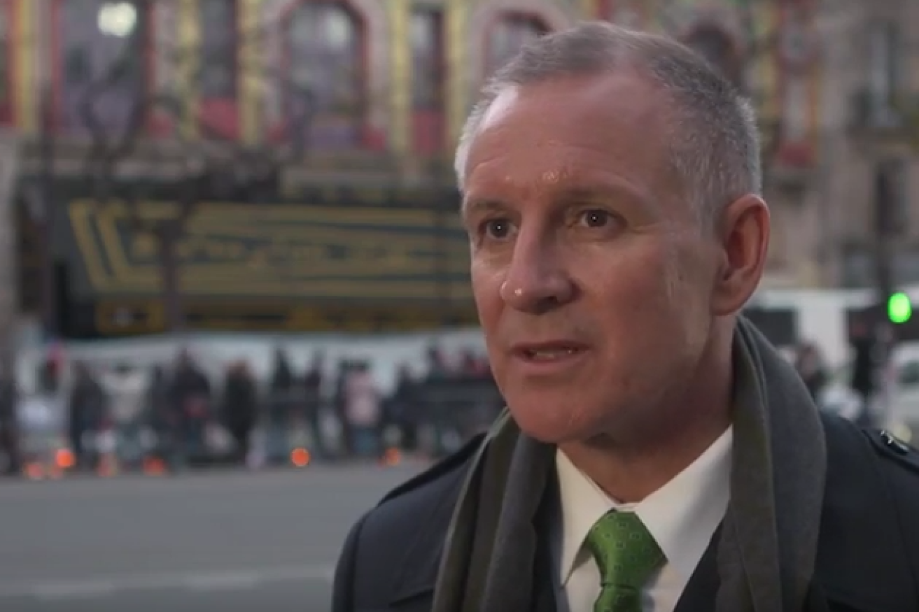 Jay Weatherill on the streets of Paris in 2015. 