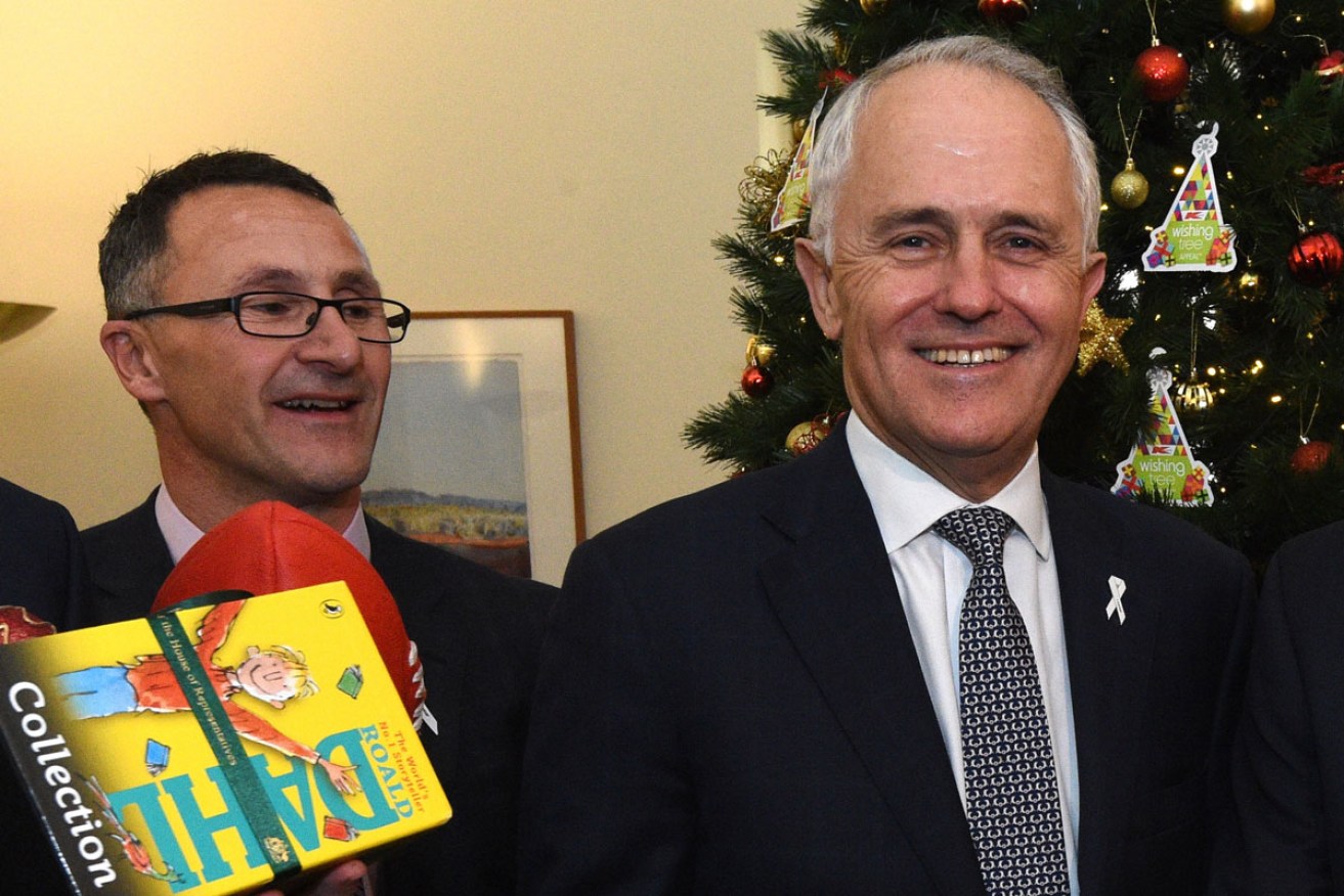 The Greens give Malcolm Turnbull an early Christmas gift by supporting new tax-avoidance laws. Image: AAP