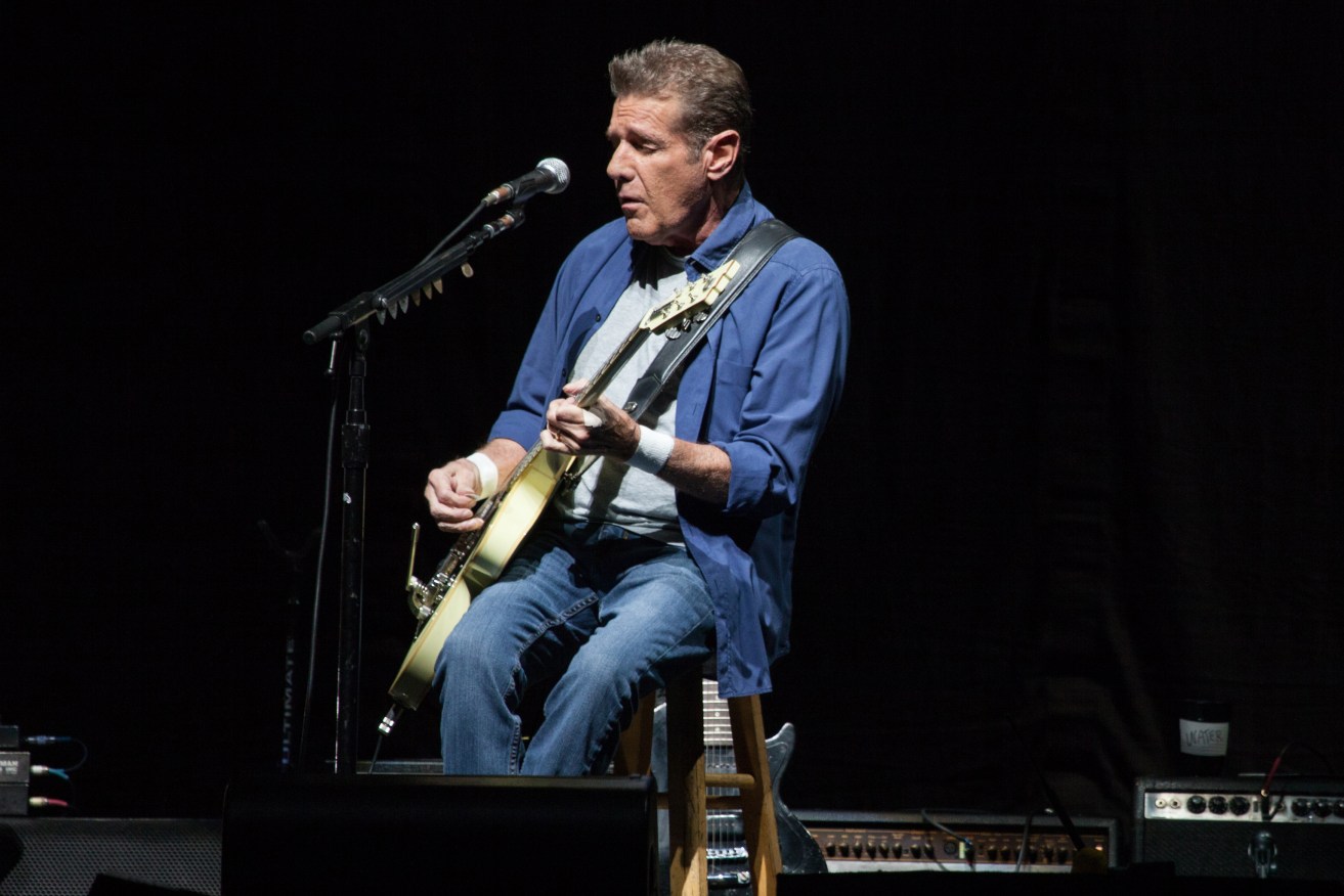 Glenn Frey on stage in Melbourne last year during The Eagles' Australian tour. AAP Image/Noise 11/Ros O'Gorman