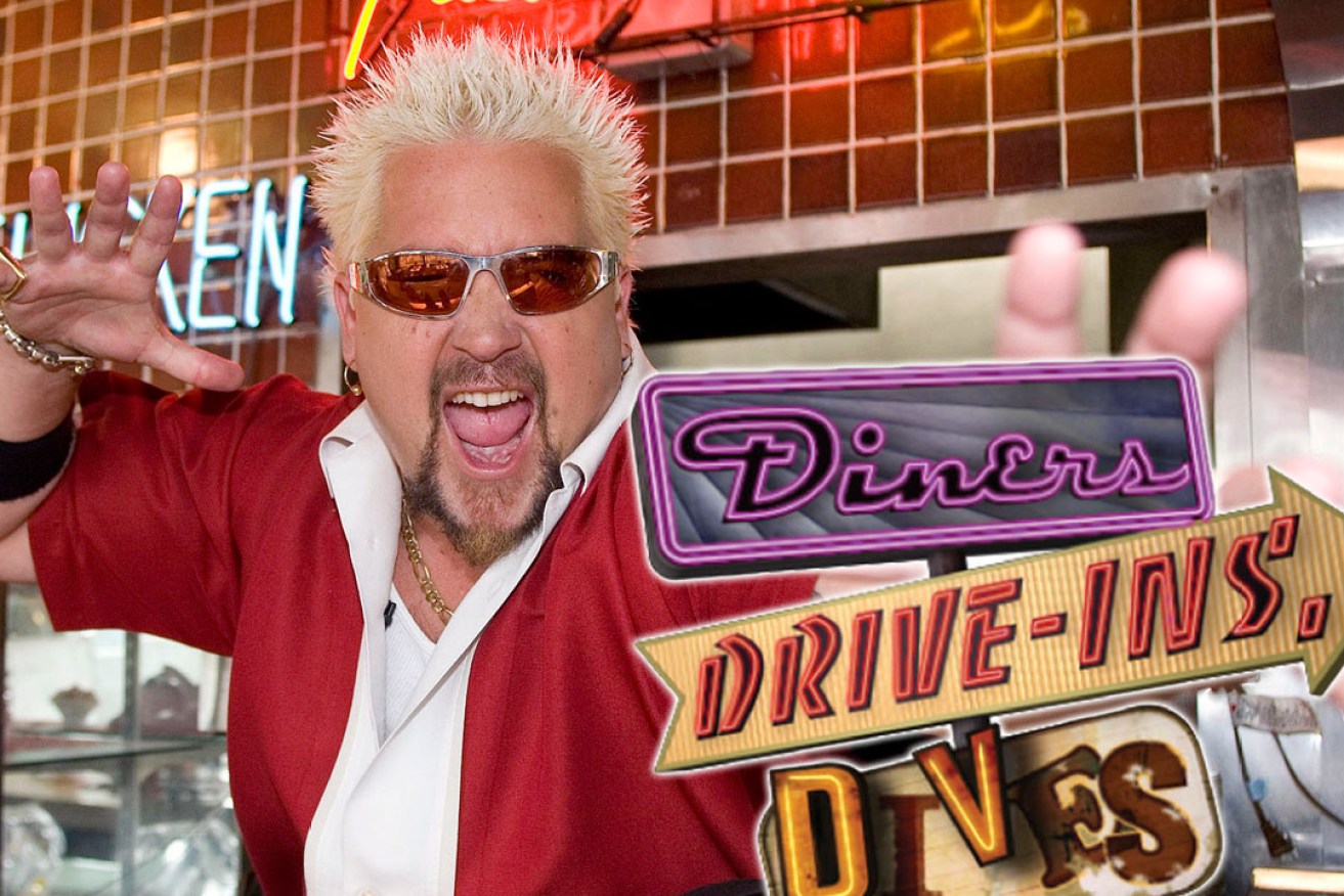 Guy Fieri's Diners, Drive-ins and Dives is prime-time prime rib for SBS's Food Channel.