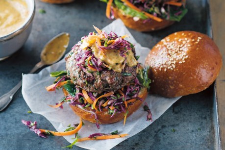 Lamb Burgers with Middle Eastern Coleslaw
