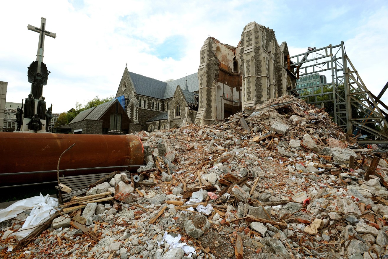 Damage to Christchurch Cathedral after the 2011 quake. Photo: John Stillwell, PA.
