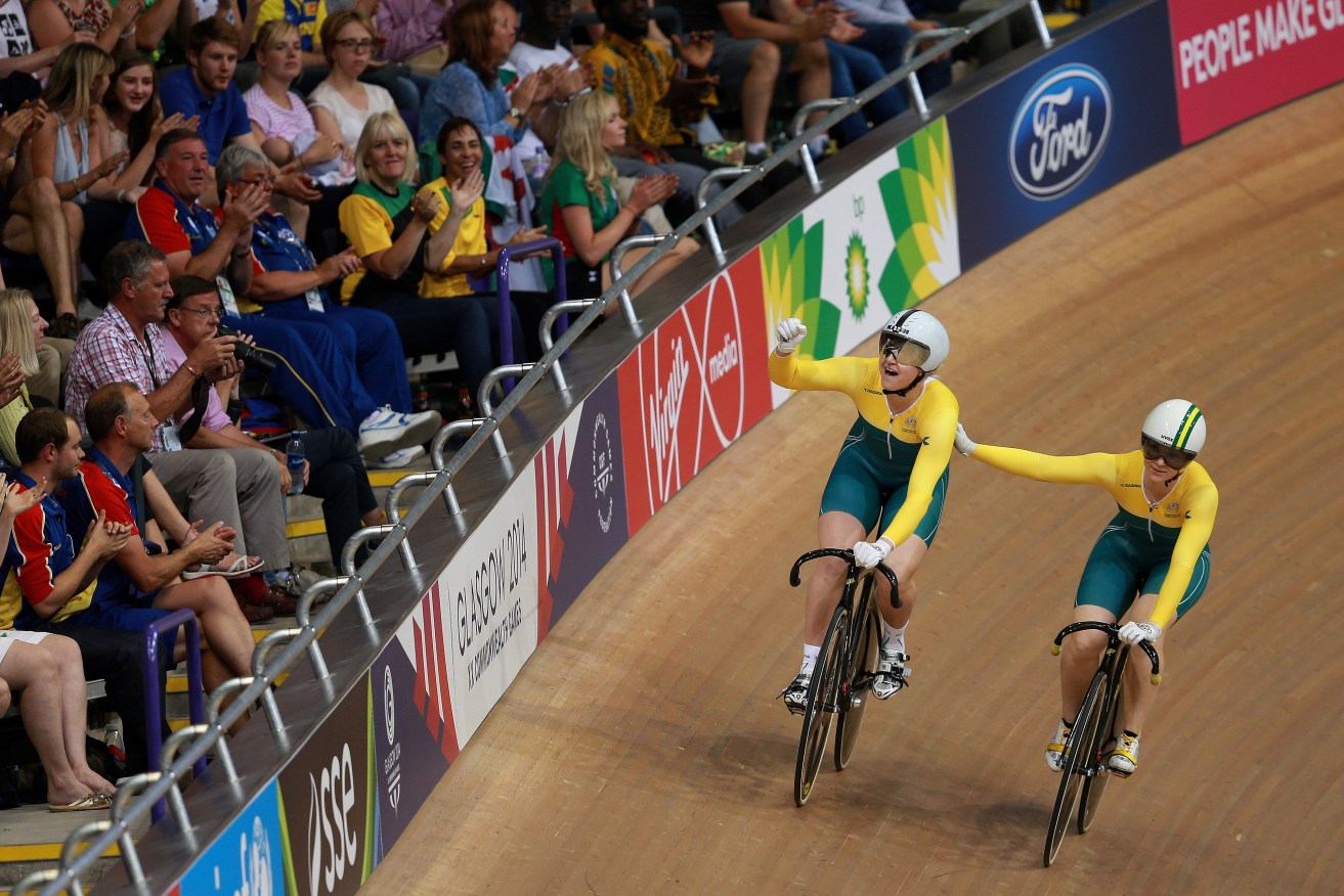 Flashback: Stephanie Morton is congratulated by Anna Meares after winning the Women's Sprint Final at the 2014 Commonwealth Games, one chapter in a long-running rivalry on the track.