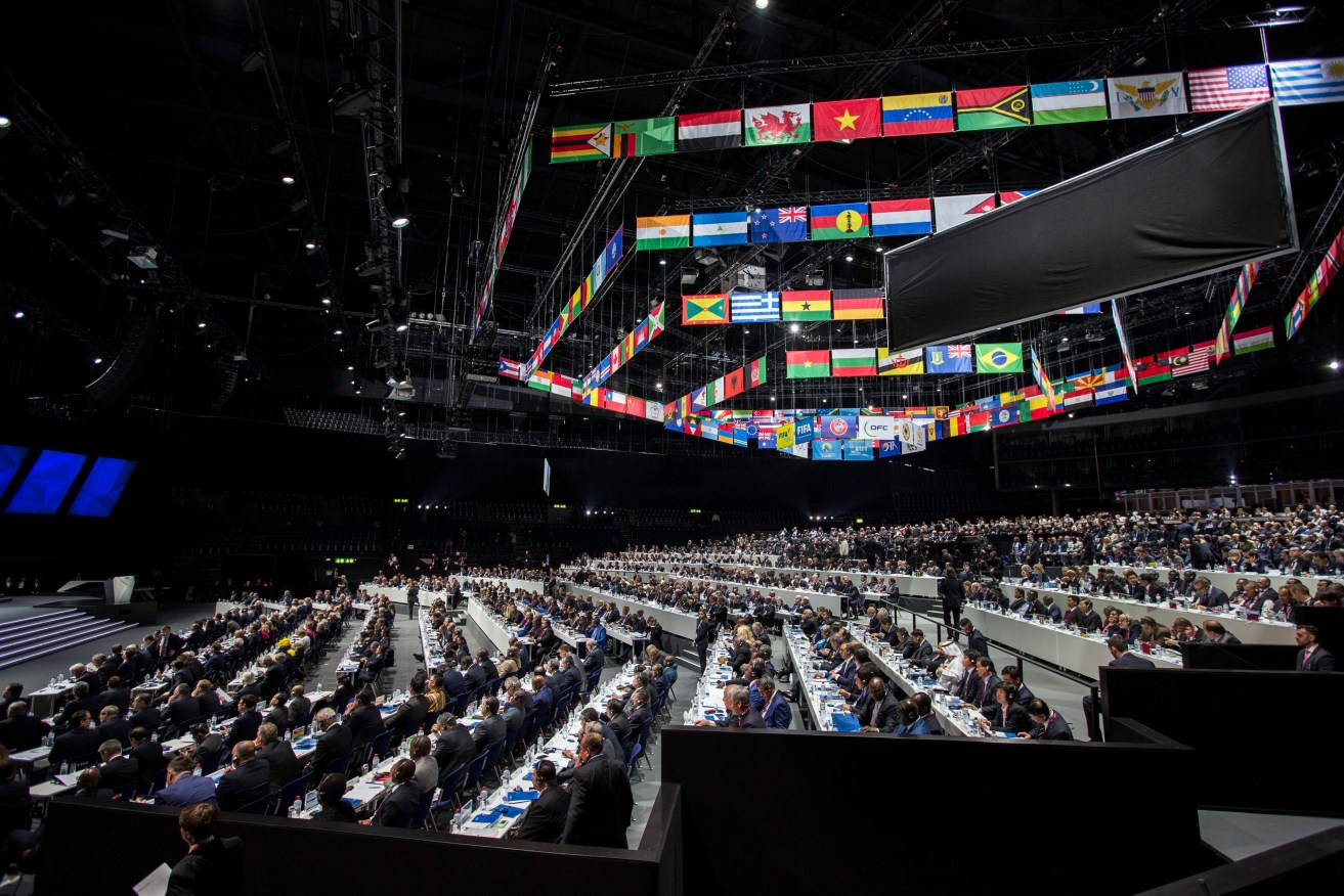 Last year's FIFA Congress in Zurich, Switzerland: Australia's stance this year could impact on its standing in the global soccer community. Photo: PATRICK B. KRAEMER, EPA.