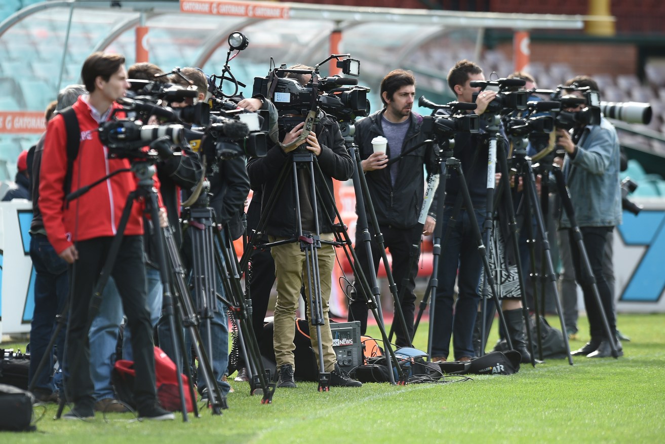 Media covering match day will be banned from betting on games under new rules. Photo: Dan Himbrechts, AAP.