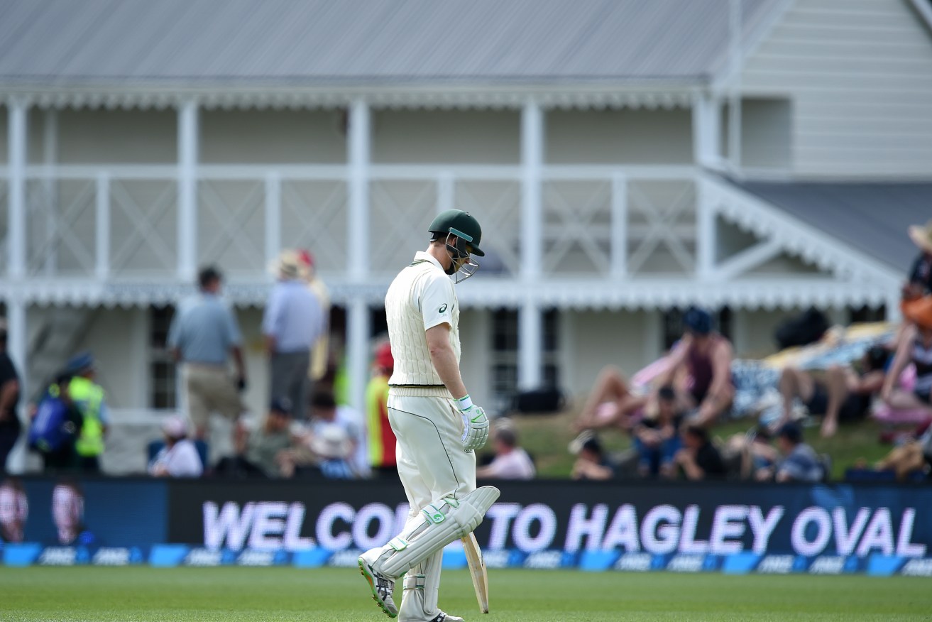 Adam Voges' dismissal for 60 dropped his average below 100 - to 'only' 94.78. Photo: Dave Hunt, AAP.