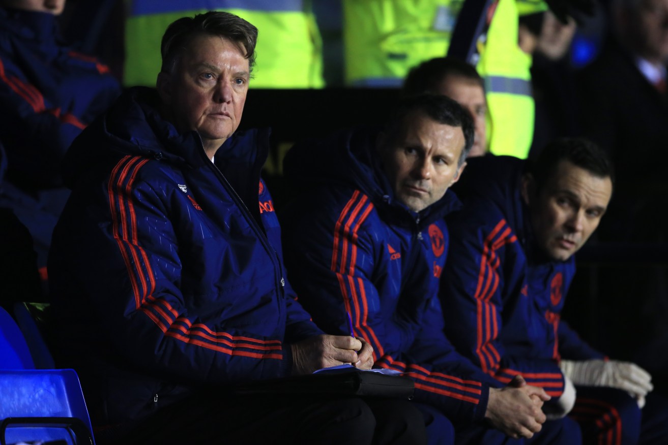Manchester United manager Louis van Gaal (left) and assistant manager Ryan Giggs.