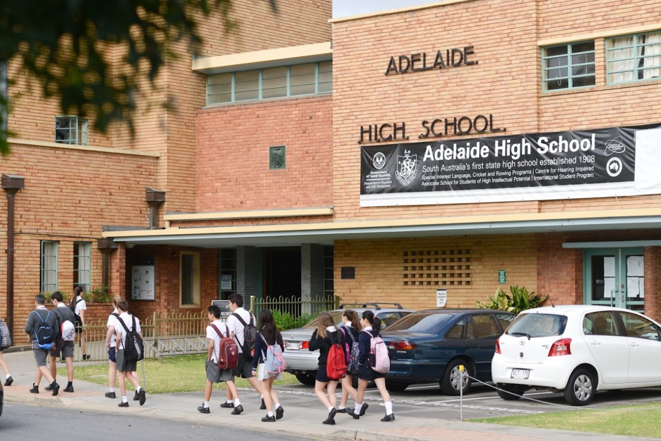 Adelaide High School was evacuated yesterday. File photo. Nat Rogers/InDaily.
