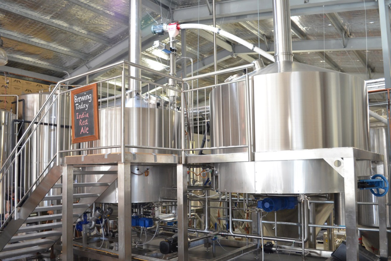 New larger brewing equipment at Adelaide Hills boutique beer brewery Prancing Pony. Photo: supplied