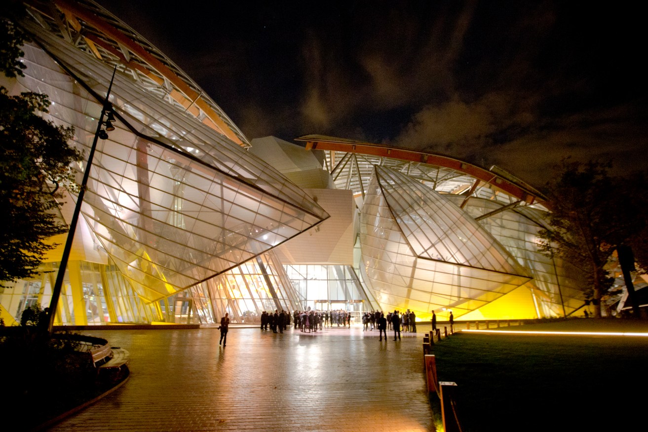The Frank Gehry-designed Louis Vuitton Foundation art museum and cultural centre in Paris is used by Mitzevich as an example of the kind of design we need for the proposed Adelaide Contemporary art gallery. Photo: AP/Jacques Brinon)