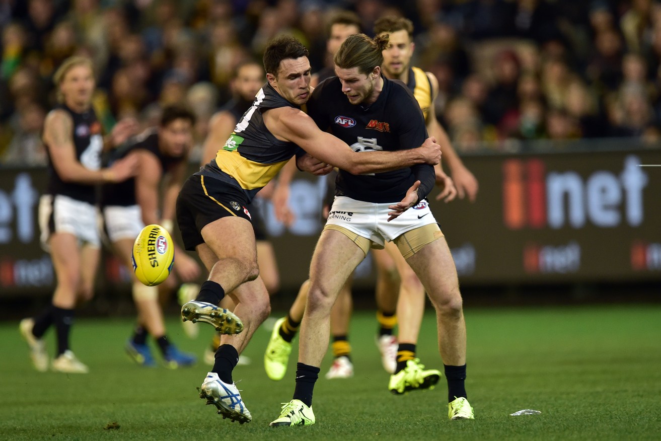 Richmond hopes Shane Edwards will be fit to resume hostilities with the Blues. Photo: Julian Smith, AAP.