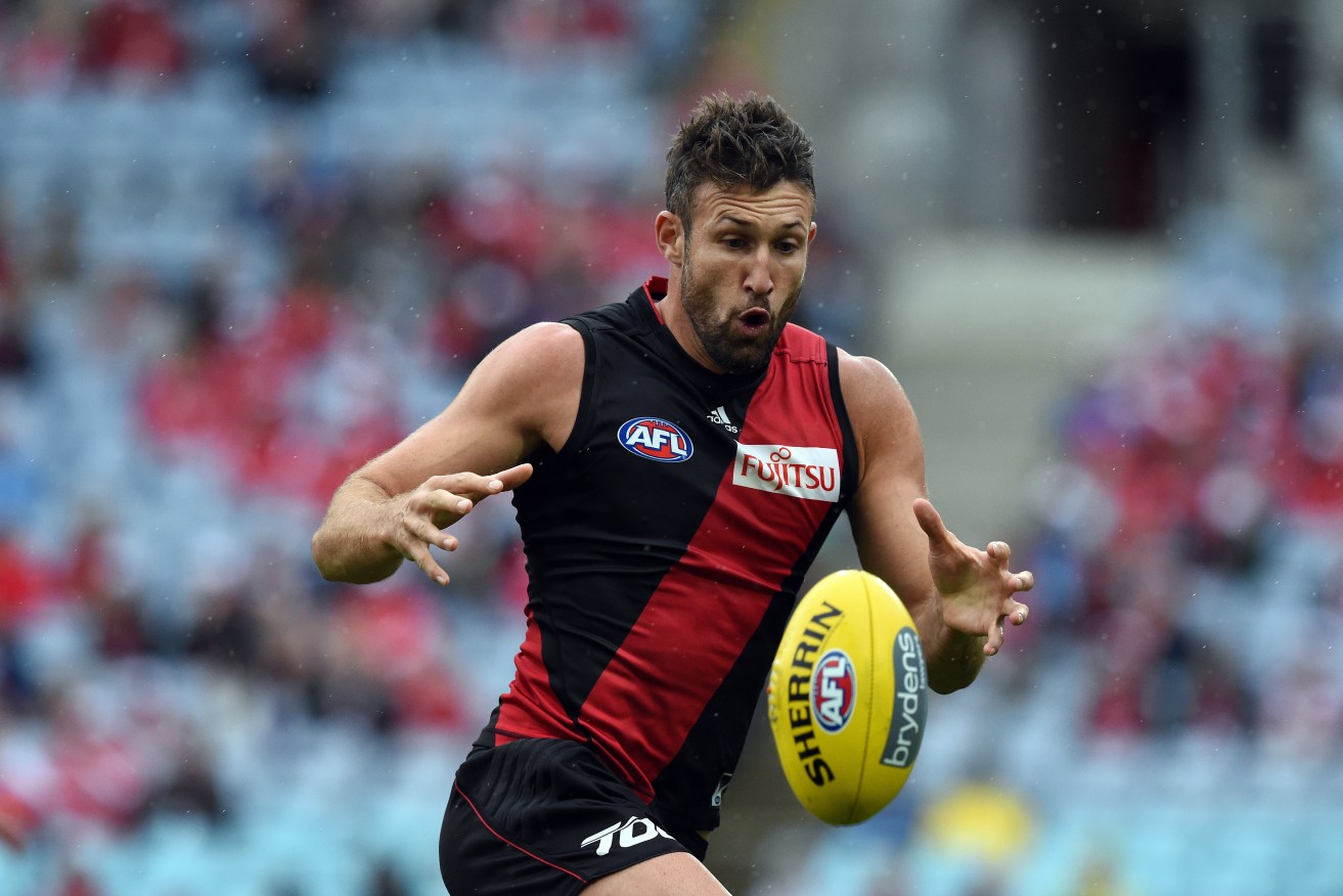Cale Hooker won the 2015 Crichton medal as the Bombers' Best and Fairest. Photo: Mick Tsikas, AAP.