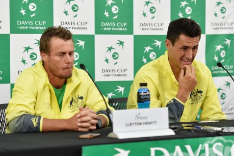 Things fall apart: Tomic, Kyrgios exchange barbs as Australia crumbles
