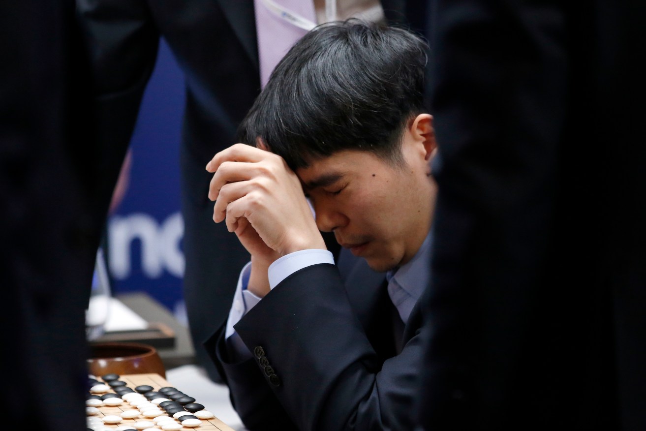 South Korean professional Go player Lee Se-dol after being defeated by Google's artificial intelligence program, AlphaGo, this month. Photo: AP Photo/Lee Jin-man