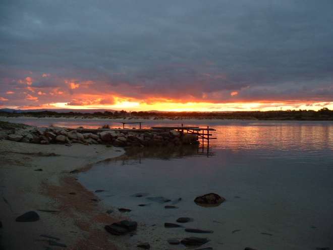 Swanwick Peer sunset. Photo: Freycinet Eco Retreat
