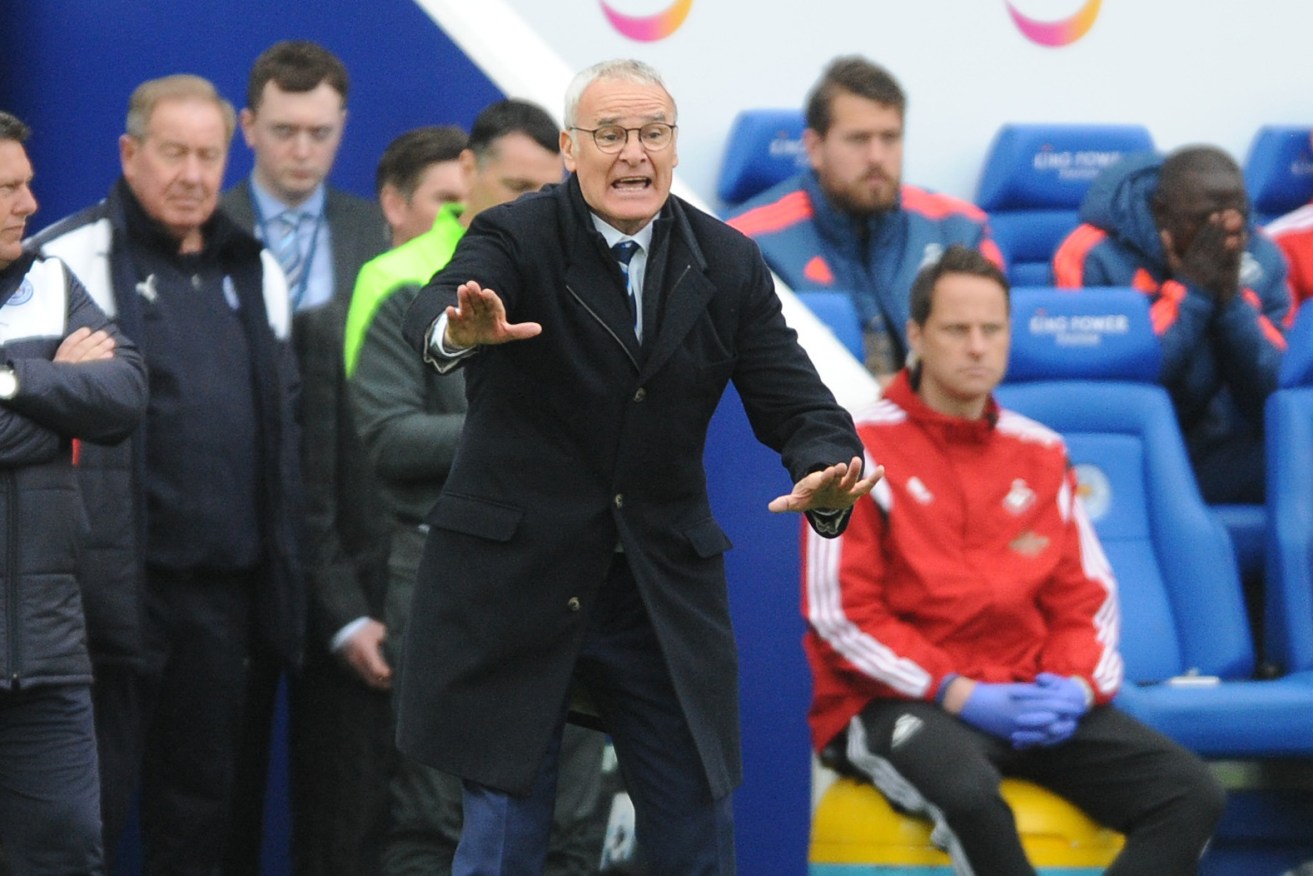Leicester manager Claudio Ranieri during the weekend's win against Swansea City. Photo: Rui Vieira, AP.