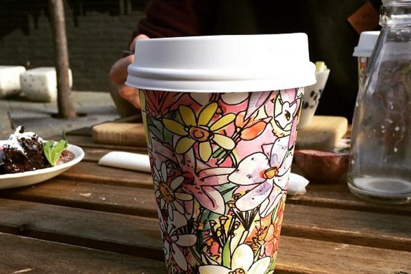 A coffee cup made of a corn-based bioplastic, rather than conventional petroleum-based plastic, produced by Australian/New Zealand manufacturer Biopak. Image: Facebook