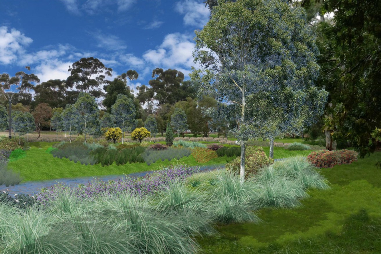 An Adelaide City Council visualisation of proposed revegetation.