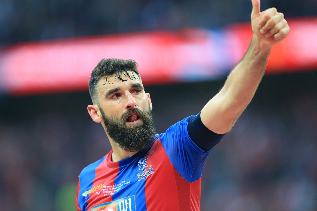 Mile Jedinak looks on dejected at the final whistle after Crystal Palace fell to Manchester United in the weekend's FA Cup. Photo: David Klein, Sportimage/PA Images.