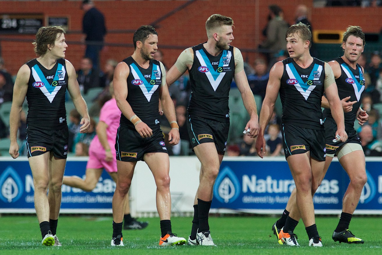 Port's revamped midfield is starting to fire. Photo: Michael Errey, InDaily.